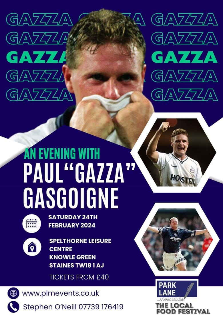 An evening with Paul “Gazza” Gascoigne